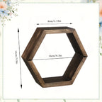 Hexagon floating wall shelf